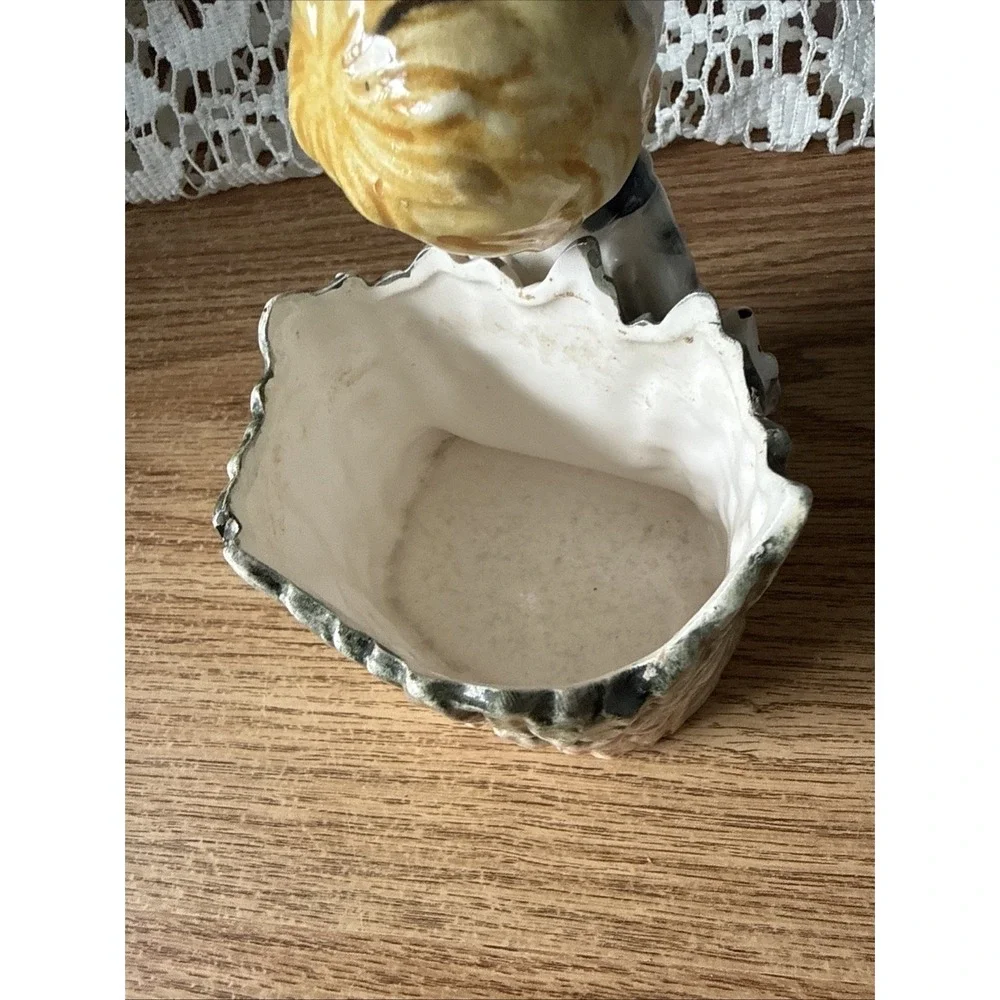 Vintage Enesco‎ Hand Painted Planter Featuring A Boy And A Puppy